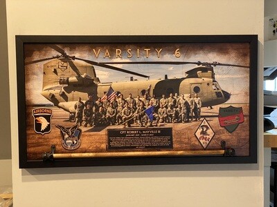 G Co &quot;Varsity&quot; 6-101 AVN Wood Photo Plaque - 28.25&quot;x15.25&quot;
