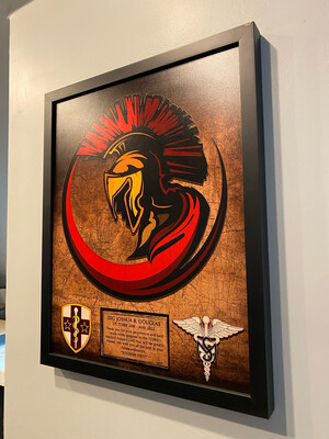 7229th Medical Support Unit Wood Plaque - 16.5”x20.5”