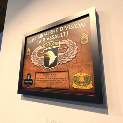 101st Airborne Division Wood Plaque - 12.5&quot;x10.5&quot;
