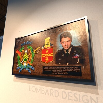 Sergeant Audie Murphy Club SAMC Wood Plaque - 28.25&quot;x15.25&quot;