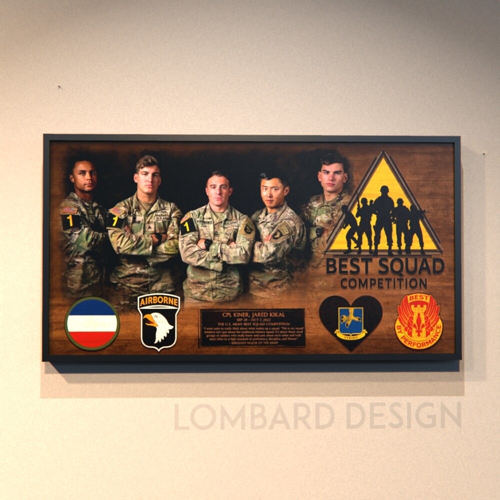 US Army Best Squad Competition Wooden Photo Plaque - 28.25"x15.25"