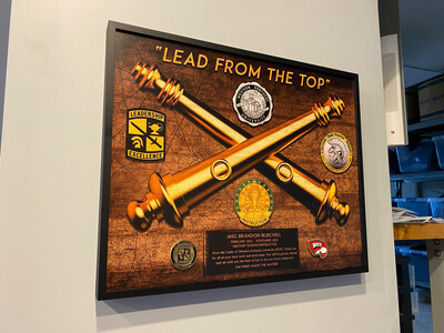 US Army Artillery Wood Plaque - 16.5&quot;x20.5&quot;