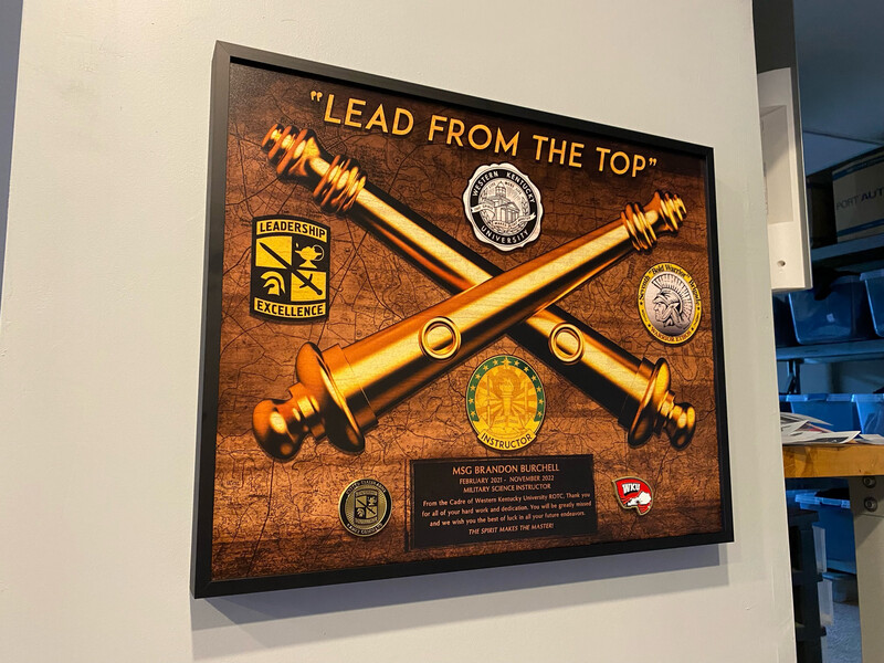 US Army Artillery Wood Plaque - 16.5"x20.5"
