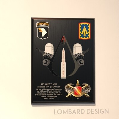 A Co &quot;Assassins&quot; 2-44 ADA Wood Plaque - 9&quot;x12&quot; Plaque