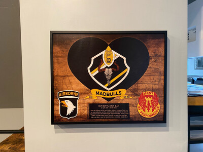 B Co "Madbulls" 526 BSB Stained/Painted wood Plaque - 20.5"x16.5"