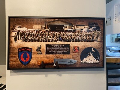 F Co &quot;Red Horse&quot; 2-160th Photo Wood Plaque - 28.25&quot;x15.25&quot;