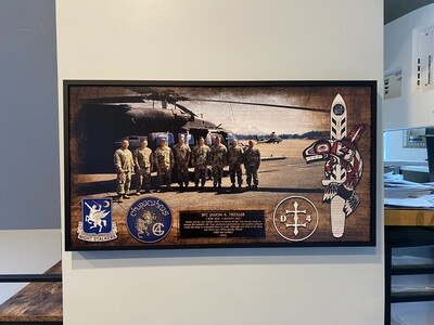 4-160th Photo Wood Plaque - 28.25&quot;x15.25&quot;