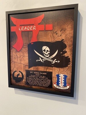 4th PLT &quot;Dragon Company&quot; 1-187 IN Wood Plaque - 12.5&quot;x10.5&quot;
