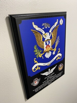 2-147th AHB Colors Plaque - 9"x12" Wood Plaque