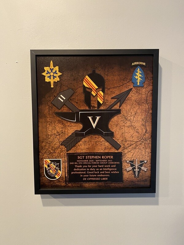 2-5th SFG(A) Wood Plaque - 12.5&quot;x10.5&quot;
