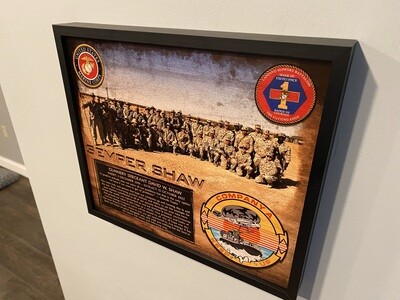 Company A &quot;Anarchy&quot; 1st LSB USMC Wood Plaque - 12.5&quot;x10.5&quot;