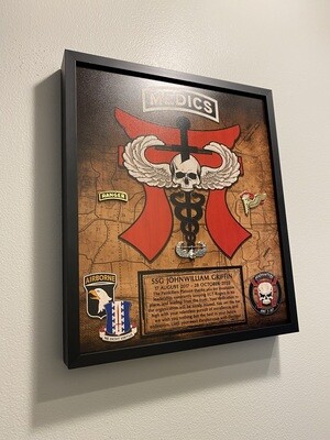 3-187 IN Medics Wood Plaque 12.5"x10.5"