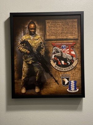 G FSC &quot;Workhorse&quot; 1-187 INF Wood Plaque - 12.5&quot;x10.5&quot;