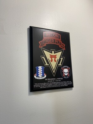 Tiger Platoon HHC 3-187 IN - 9"x12" Plaque