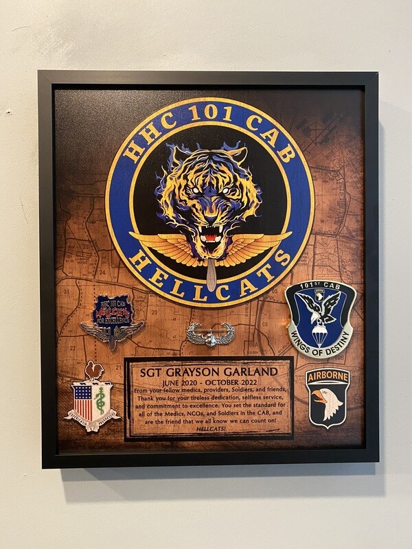 HHC "Hellcats" 101 CAB Wood Plaque - 12.5"x10.5"