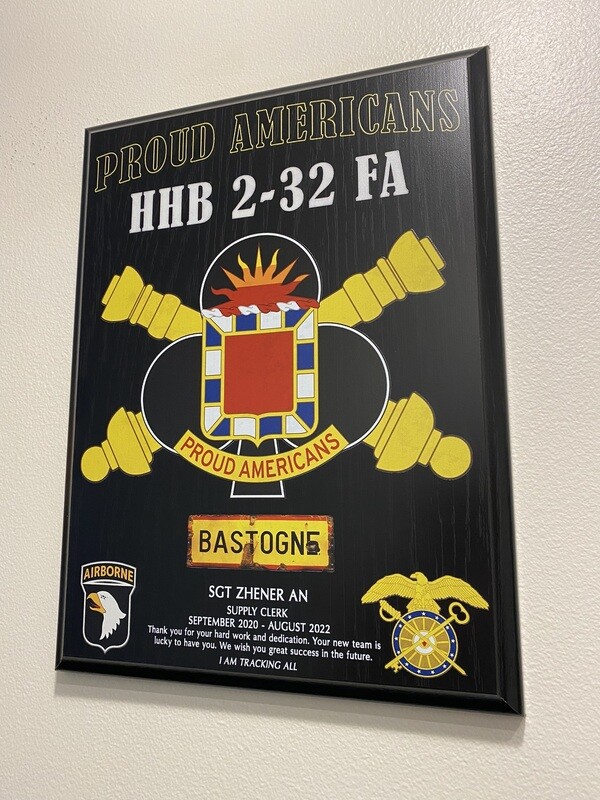 2-32 FA &quot;Proud Americans&quot; - 9&quot;x12&quot; Plaque
