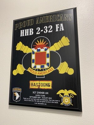 2-32 FA &quot;Proud Americans&quot; - 9&quot;x12&quot; Plaque