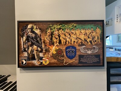 B Co "Breacher" 21 BEB Wood Photo Plaque - 28.25"x15.25"