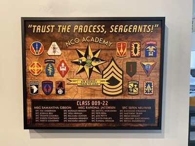 NCO Academy Class Wood Plaque - 16.5"x20.5"