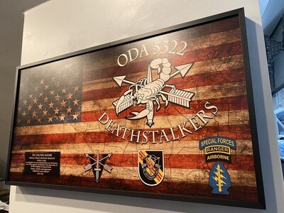 ODA 5322 Rustic Flag Plaque - 28.25&quot;x15.25&quot;