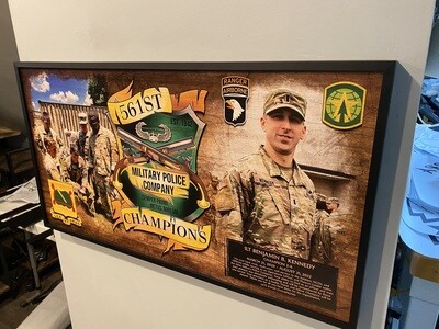 561st MP Co. "Champions" Wood Photo Plaque - 28.25"x15.25"