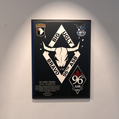 B Co &quot;Big Ugly&quot; 96th ASB - 9&quot;x12&quot; Plaque
