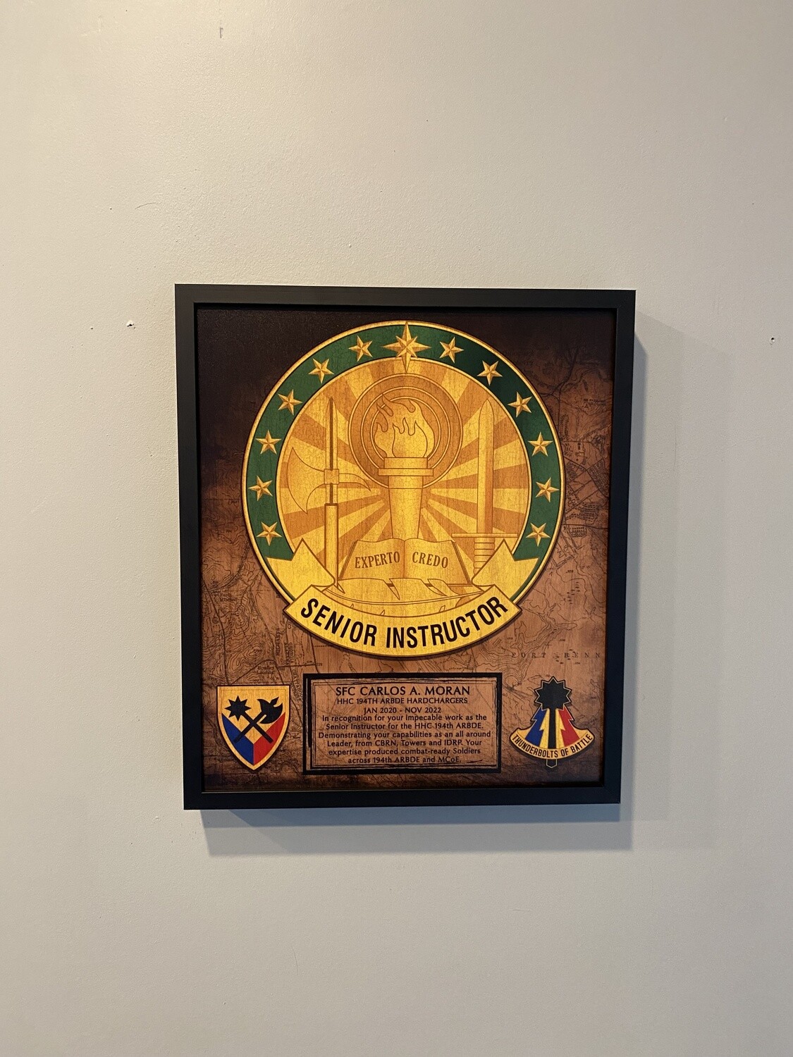 194th ARBDE Wood Plaque 12.5"x10.5"