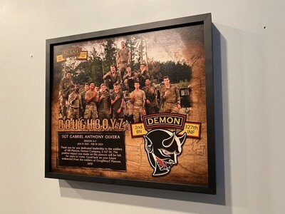 4th PLT "DoughboyZ"  D Co 2-327 IN Wood Plaque 12.5"x10.5"
