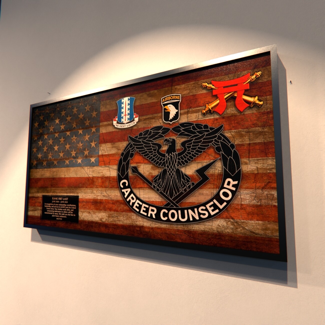 Career Counselor Rustic Flag Plaque - 28.25"x15.25"