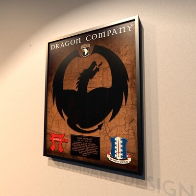 D Co. &quot;Dragon&quot; 1-187 Stained Plaque - 20.5&quot;x16.5&quot;