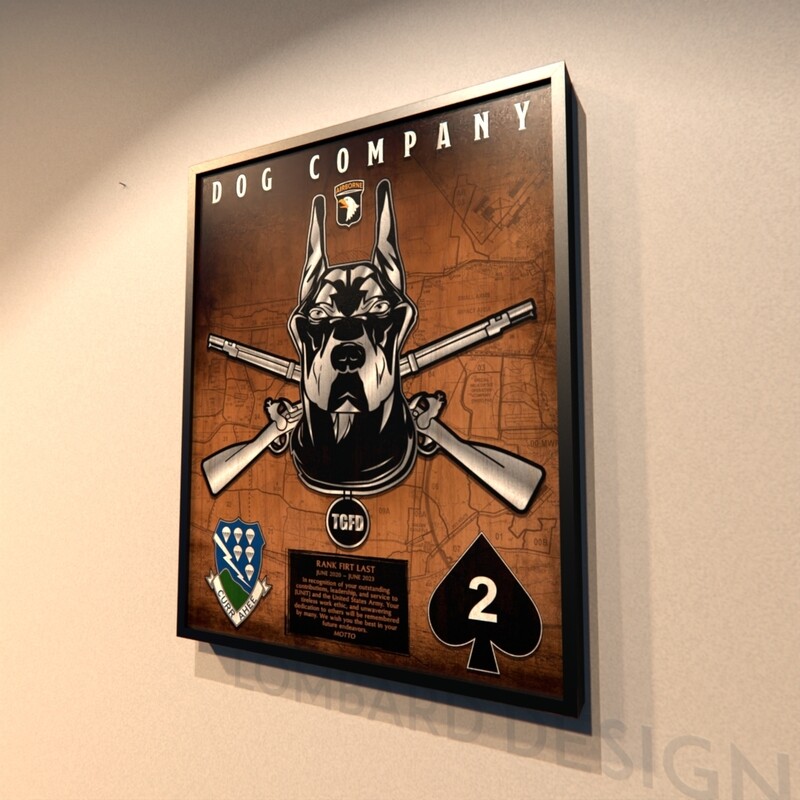 B Co &quot;Dog&quot; 2-506th Plaque - 20.5&quot;x16.5&quot;