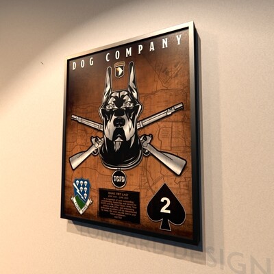 B Co "Dog" 2-506th Plaque - 20.5"x16.5"