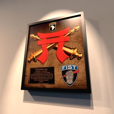 3-320th FiST Fire Support Wood Plaque 12.5&quot;x10.5&quot;