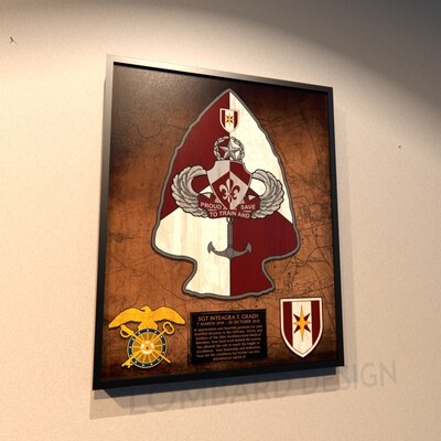 261st MMB &quot;Spearhead Medics&quot; Wood Plaque - 16.5&quot;x20.5&quot;