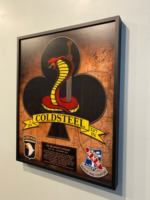 C Co "Coldsteel Cobras" 1-327 INF Wood Plaque - 20.5"x16.5"
