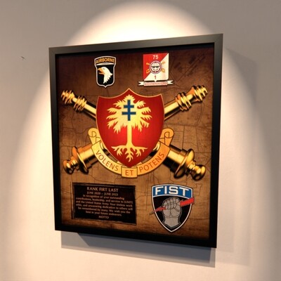 1-320th FAR Fire Support Wood Plaque - 12.5&quot;x10.5&quot;