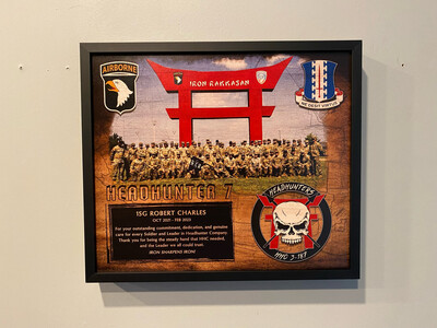HHC &quot;Headhunters&quot; 3-187 IN Wood Photo Plaque 12.5&quot;x10.5&quot;