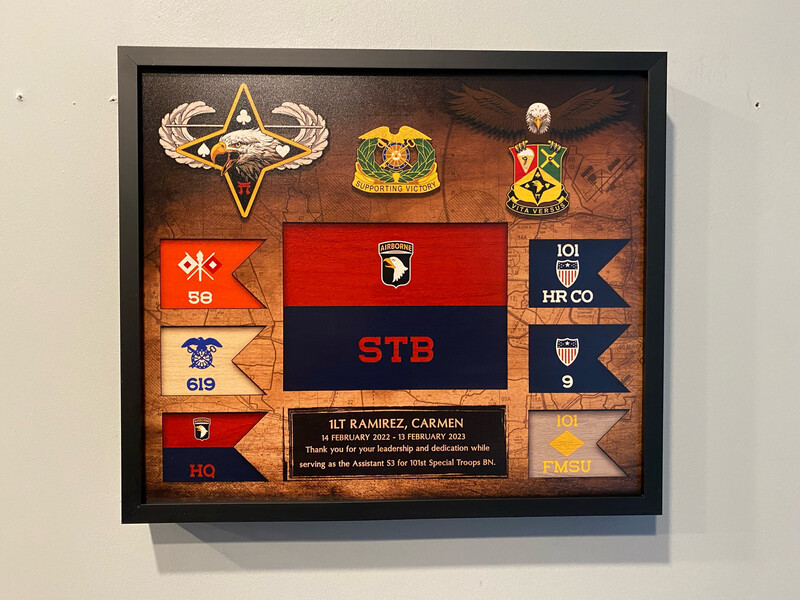 101st Special Troops Battalion Wood Plaque - 12.5&quot;x10.5&quot;