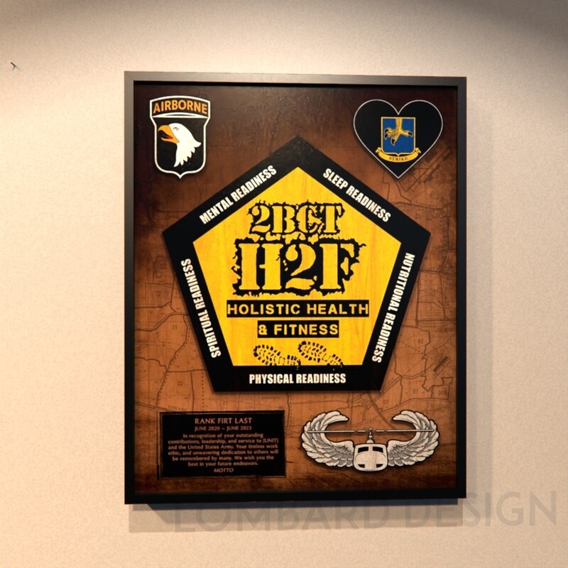 2BCT H2F Wood Plaque - 20.5"x16.5"