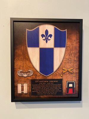 1-345 BEB &quot;Invictus&quot; Wood Plaque 12.5&quot;x10.5&quot;