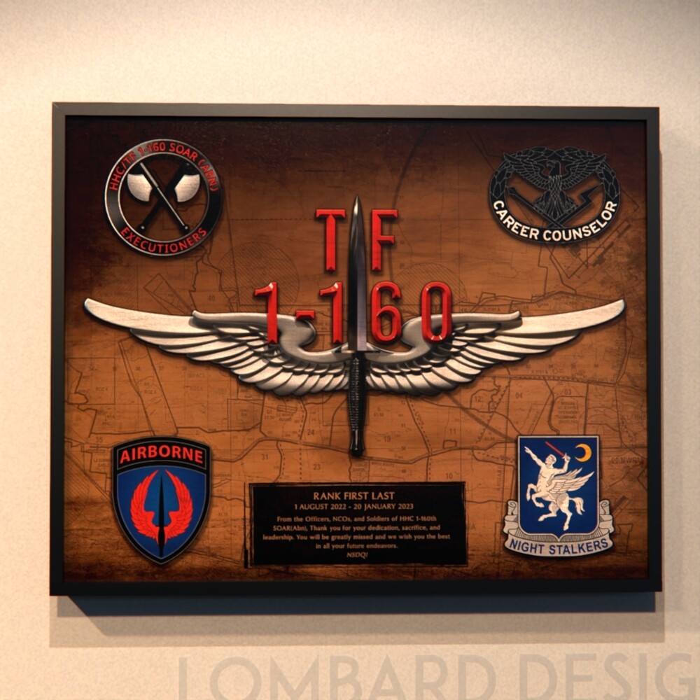 HHC "Executioners" 1-160th Plaque - 16.5"x20.5"