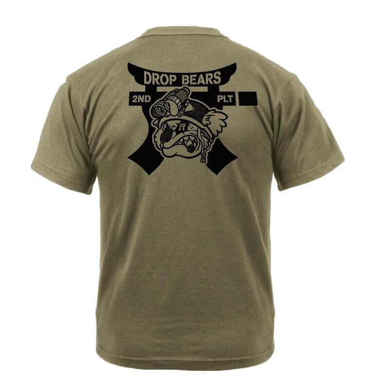 2nd PLT ABU Co "Drop Bears" 1-187th Coyote Shirt