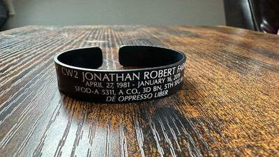 Jonathan Robert Farmer Memorial Bracelet