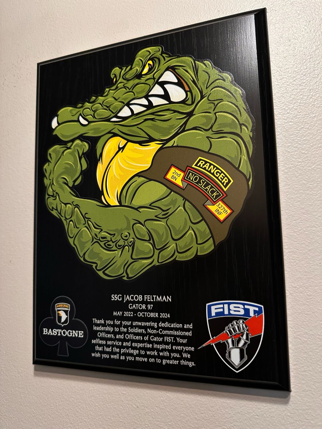 A Co 2-327th - 9&quot;x12&quot; Plaque