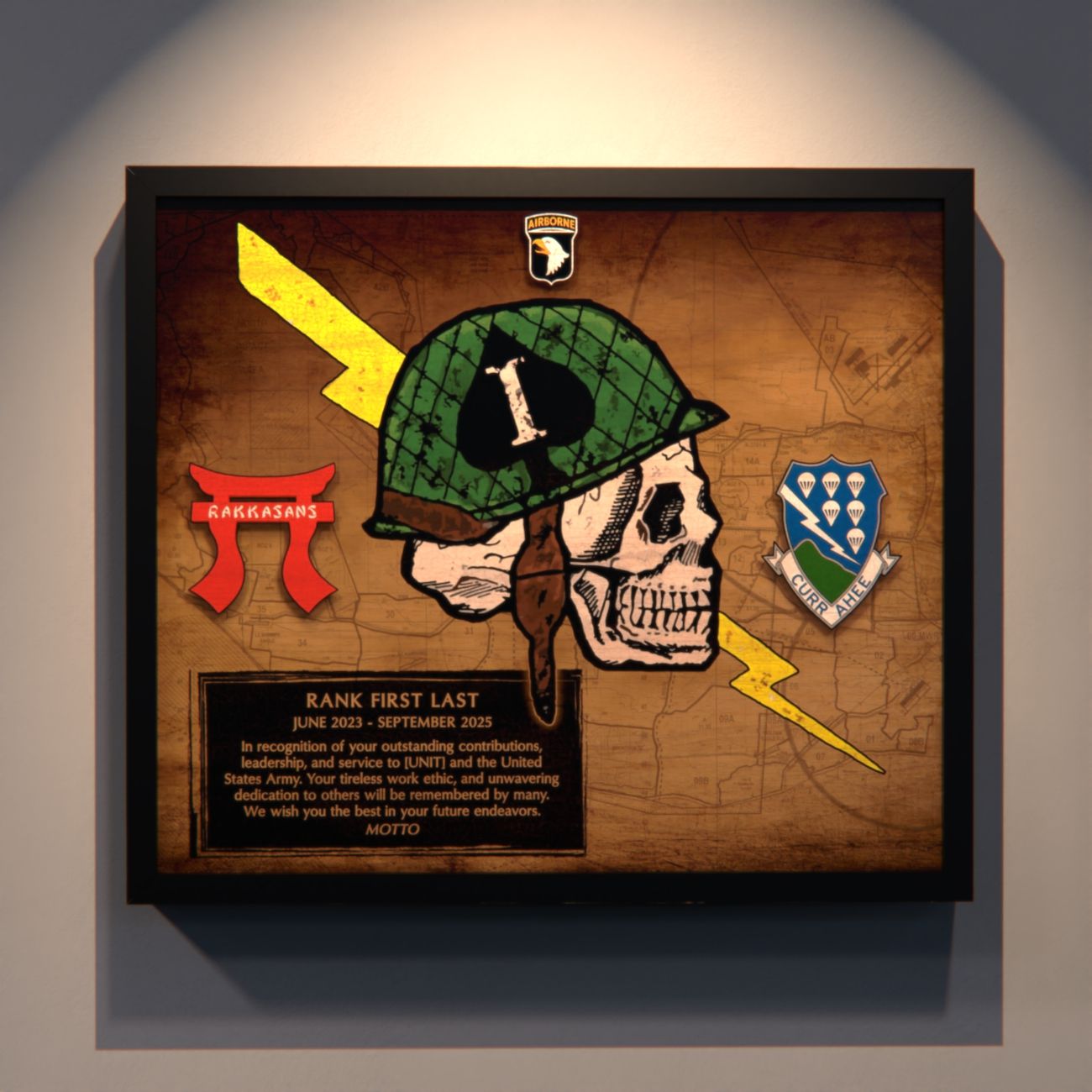 India Company 2-506 IN Wood Plaque - 12.5&quot;x10.5&quot;