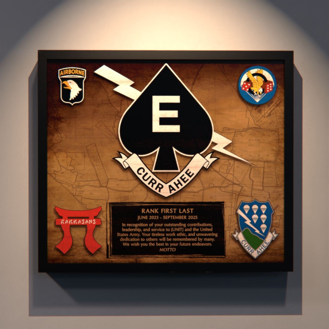 Echo Company 2-506 IN Wood Plaque - 12.5&quot;x10.5&quot;