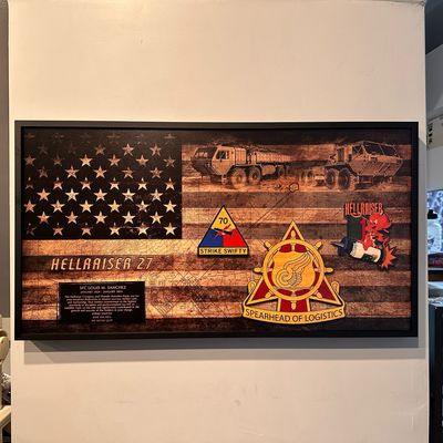 Transportation Corp Subdued Flag Plaque - 28.25&quot;x15.25&quot;