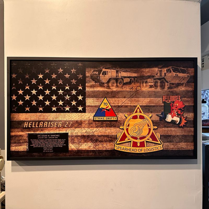 Transportation Corp Subdued Flag Plaque - 28.25"x15.25"