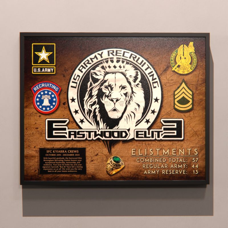 "Eastwood Elite" Recruiting Wood Plaque - 16.5"x20.5"