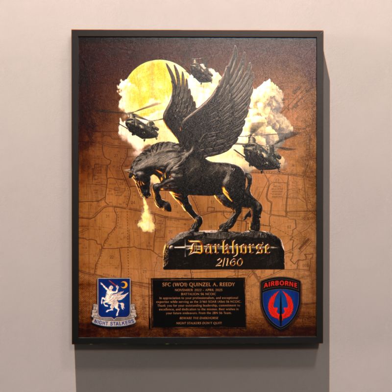 &quot;Darkhorse&quot; 2-160th Plaque - 16.5&quot;x20.5&quot;